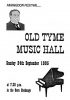 FDS poster - Old Tyme Music Hall